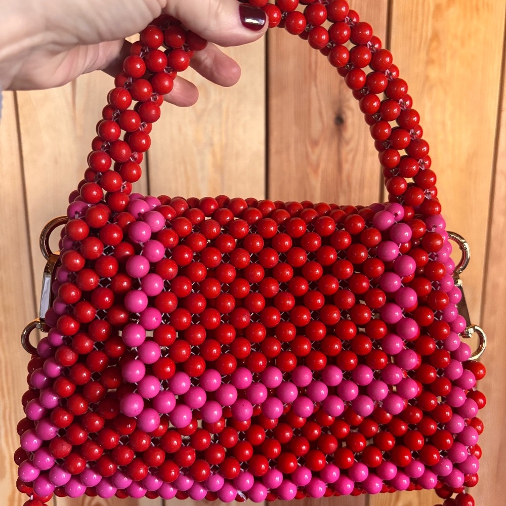 Kate Spade (Target) Red and Pink Beaded Bag